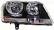 3-Piece Kit Driver and Passenger Side Halogen Headlight, With bulb(s), Sedan, OE Replacement, CAPA Certified, Includes (1) Bumper Cover and (2) Headlight