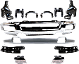 12-Piece Kit, Front Bumper, Chrome, Includes (1) Bumper, (8) Bumper Bracket, (2) Fog Light, and (1) Valance