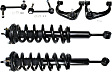 6-Piece Kit Front, Driver and Passenger Side, Upper Control Arm Kit, Includes (2) Control Arm, (2) Shock Absorber and Strut Assembly and (2) Sway Bar Link