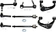8-Piece Kit Front, Driver and Passenger Side, Upper Control Arm Kit, Includes (2) Control Arm, (2) Sway Bar Link, and (4) Tie Rod End