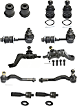 12-Piece Kit Front, Driver and Passenger Side Suspension Kit, Includes (4) Ball Joint, (2) Control Arm Bushing, (2) Sway Bar Link and (4) Tie Rod End
