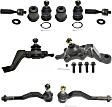 10-Piece Kit Front, Driver and Passenger Side Suspension Kit, Includes (4) Ball Joint, (2) Control Arm Bushing and (4) Tie Rod End