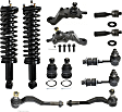 12-Piece Kit Front, Driver and Passenger Side Suspension Kit, Includes (4) Ball Joint, (2) Sway Bar Link, (4) Tie Rod End and (2) Shock Absorber and Strut Assembly