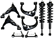8-Piece Kit Front, Driver and Passenger Side, Upper and Lower Control Arm Kit, Includes (4) Control Arm, (2) Shock Absorber and Strut Assembly and (2) Sway Bar Link