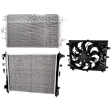 3-Piece Kit A/C Condenser, 2.0L, 4Cyl, Includes (1) A/C Condenser, (1) Cooling Fan Assembly and (1) Radiator