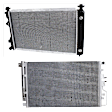 2-Piece Kit A/C Condenser, includes (1) A/C Condenser and (1) Radiator, 3.6L Eng., 6 Cyl.