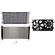 3-Piece Kit A/C Condenser, includes (1) A/C Condenser, (1) Cooling Fan Assembly and (1) Radiator, 2.4L Eng., 4 Cyl.
