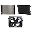 2011 Chevrolet HHR - 3-Piece Kit A/C Condenser, 2.2L 4Cyl,  Includes (1) A/C Condenser, (1) Cooling Fan Assembly, and (1) Radiator
