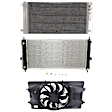 3-Piece Kit A/C Condenser, includes (1) A/C Condenser, (1) Cooling Fan Assembly and (1) Radiator, 2.2L Eng., 4 Cyl.