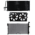 3-Piece Kit A/C Condenser, 3.8L, 6Cyl, Includes (1) A/C Condenser, (1) Cooling Fan Assembly and (1) Radiator