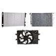 3-Piece Kit A/C Condenser, 2.4L, 4Cyl, Includes (1) A/C Condenser, (1) Cooling Fan Assembly and (1) Radiator