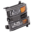5-Piece Kit, Driver and Passenger Side Halogen Headlight, With bulb(s), OE Replacement, Includes (3) Bumper Trim and (2) Headlight