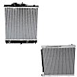 1996 Honda Civic - 2-Piece Kit Radiator, For Models With Heavy Duty Cooling, 1.6L 4Cyl,  Includes (1) A/C Condenser and (1) Radiator