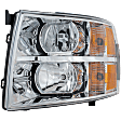 2009 Chevrolet Silverado 1500 - 4-Piece Kit Driver and Passenger Side Halogen Headlight, With bulb(s), OE Replacement,  Includes (2) Bumper Trim and (2) Headlight