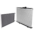 2-Piece Kit Radiator, with A/C Condenser, 3.0L/3.2L Eng., Plastic Tank