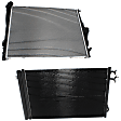 2009-2013 BMW 328i xDrive - 2-Piece Kit Radiator, 3.0L Eng., Plastic Tank, Includes (1) A/C Condenser and (1) Radiator