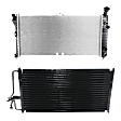 2-Piece Kit Radiator, with A/C Condenser, 3.1L/3.8L/3.4L Eng., Plastic Tank