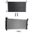 2009 Chevrolet Tahoe - 2-Piece Kit Radiator, For Models With Tow Package, Heavy Duty Cooling, 4.8L 8Cyl,  Includes (1) A/C Condenser and (1) Radiator