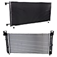 2005-2006 Chevrolet Tahoe - 2-Piece Kit Radiator, with  A/C Condenser, 5.3L/4.8L Engines, Plastic Tank