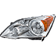 2007 Honda CR-V - 4-Piece Kit Driver and Passenger Side Halogen Headlight, Without bulb(s), OE Replacement,  Includes (2) Bumper Trim and (2) Headlight
