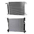 2-Piece Kit Radiator, Includes (1) A/C Condenser and (1) Radiator