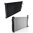 2-Piece Kit Radiator, Includes (1) A/C Condenser and (1) Radiator