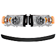 4-Piece Kit Halogen Headlights, With bulb(s), Includes (2) Bumper Trim and (2) Headlight