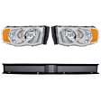 3-Piece Kit Halogen Headlights, With bulb(s), Includes (1) Bumper Trim and (2) Headlight