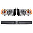 3-Piece Kit Halogen Headlights, With bulb(s), Includes (1) Bumper Trim and (2) Headlight