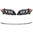 4-Piece Kit Halogen Headlights, With bulb(s), Coupe, Includes (2) Bumper Trim and (2) Headlight