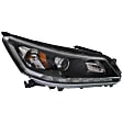 2013-2015 Honda Accord - 3-Piece Kit Halogen Headlights, With bulb(s), Sedan, Includes (1) Bumper Trim and (2) Headlight