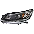 2013-2015 Honda Accord - 3-Piece Kit Halogen Headlights, With bulb(s), Sedan, Includes (1) Bumper Trim and (2) Headlight