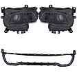 4-Piece Kit Halogen Headlights, With bulb(s), Includes (2) Bumper Trim and (2) Headlight, CAPA Certified