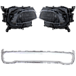 4-Piece Kit Halogen Headlights, With bulb(s), Includes (2) Bumper Trim and (2) Headlight