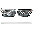 4-Piece Kit Halogen Headlights, Without bulb(s), Sport Utility, Includes (2) Bumper Trim and (2) Headlight