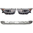 4-Piece Kit LED Headlights, With bulb(s), Includes (2) Bumper Trim and (2) Headlight