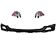 3-Piece Kit Rear, Driver and Passenger Side Back Up Lights, Assembly, Halogen, Clear & Red Lens, includes (2) Back Up Light and (1) Bumper Cover