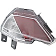 3-Piece Kit Rear, Driver and Passenger Side Back Up Lights, Assembly, Halogen, Clear & Red Lens, includes (2) Back Up Light and (1) Bumper Cover