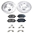 KIT-090221-138 2-Wheel Set Front Brake Disc and Pad Kit, Cross-drilled and Slotted 5 Lugs 281.94 mm Ceramic SureStop Performance Replacement, Includes (1) Brake Disc and (1) Brake Pad Set