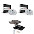 KIT-090221-168 2-Wheel Set Front Brake Disc and Pad Kit, Plain Surface 5 Lugs Ceramic SureStop OE Replacement, Includes (2) Brake Disc and (1) Brake Pad Set