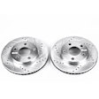 KIT-090221-317 Front Brake Disc and Pad Kit, Silver zinc-plated, Cross-drilled and Slotted, 5 Lugs, 277.88 mm, Semi-metallic