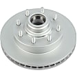 1994 Chevrolet C3500 - 4-Piece Kit Front Brake Disc and Pad Kit, Plain Surface, 8 Lugs, 317.5 mm, Semi-metallic, 7.4L 8Cyl, Brake Disc Evolution Geomet Coated High Carbon; Brake Pad Set Pro-Line Series  Includes (2) Brake Disc and (1) Brake Pad Set