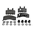 1994 Chevrolet C3500 - 4-Piece Kit Front Brake Disc and Pad Kit, Plain Surface, 8 Lugs, 317.5 mm, Semi-metallic, 7.4L 8Cyl, Brake Disc Evolution Geomet Coated High Carbon; Brake Pad Set Pro-Line Series  Includes (2) Brake Disc and (1) Brake Pad Set