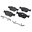 1994 Volvo 850 - 2-Wheel Set Front Brake Disc and Pad Kit, Cross-drilled and Slotted, 5 Lugs, 11.02 in., Semi-Metallic, Sedan, Brake Disc Evolution Drilled & Slotted Series; Brake Pad Set Pro-Line Series