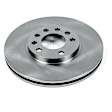 KIT-090221-445 Front Brake Disc and Pad Kit, Natural Finish, Plain Surface, 5 Lugs, Organic