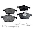 KIT-090221-445 Front Brake Disc and Pad Kit, Natural Finish, Plain Surface, 5 Lugs, Organic