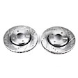 KIT-090221-462 Front Brake Disc and Pad Kit, Cross-drilled and Slotted 4 Lugs 280.92 mm Organic Evolution Drilled & Slotted Series