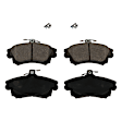 2003 Volvo S40 - 4-Piece Kit Front Brake Disc and Pad Kit, Plain Surface, 4 Lugs, Organic, Enginedesignationname: B20T, 1.9L 4Cyl, Evolution Geomet Coated High Carbon  Includes (2) Brake Disc and (1) Brake Pad Set
