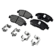 KIT-090221-519 2-Wheel Set Brake Disc and Pad Kit, Plain Surface 4 Lugs Ceramic Brake Disc Evolution Geomet Coated High Carbon; Brake Pad Set Pro-Line Series, Includes (2) Brake Disc and (1) Brake Pad Set