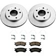 KIT-090221-534 2-Wheel Set Front Brake Disc and Pad Kit, Plain Surface 5 Lugs 259.08 mm Organic Evolution Geomet Coated High Carbon, Includes (2) Brake Disc and (1) Brake Pad Set